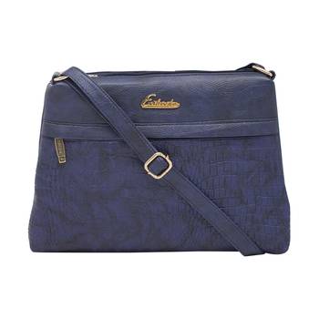 Esbeda D-Blue Color Stripe Pu Synthetic Material Slingbag For Women 2