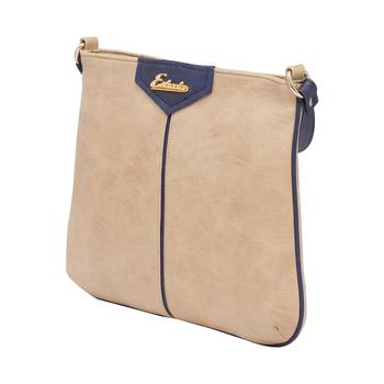 Esbeda Beige Color Solid Pu Synthetic Material Slingbag For Women 5
