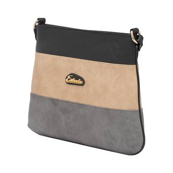 Esbeda Black Color Stripe Pu Synthetic Material Slingbag For Women 10