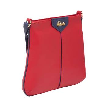 Esbeda Red Color Solid Pu Synthetic Material Slingbag For Women 4