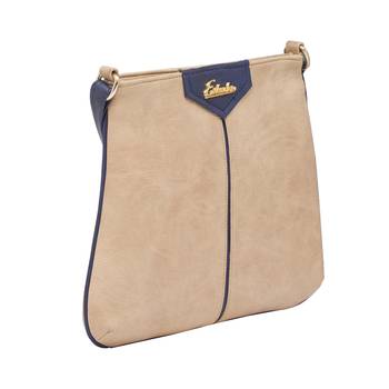 Esbeda Beige Color Solid Pu Synthetic Material Slingbag For Women 7