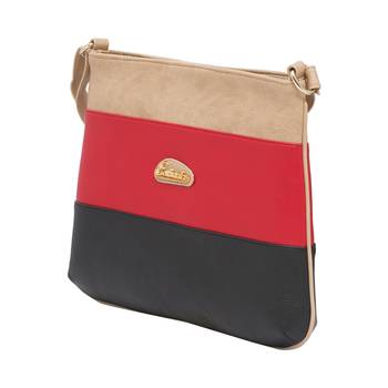 Esbeda Beige Color Stripe Pu Synthetic Material Slingbag For Women 5