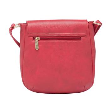 Esbeda Red Color Solid Pu Synthetic Material Slingbag For Women 9