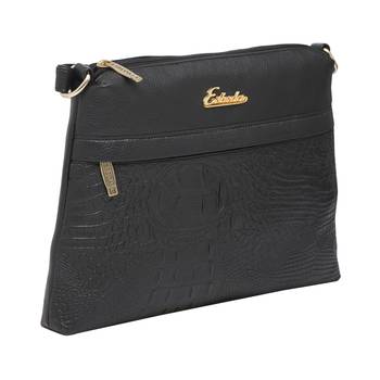 Esbeda Black Color Stripe Pu Synthetic Material Slingbag For Women 5