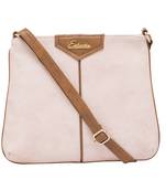 Esbeda Pink Color Stripe Pu Synthetic Material Slingbag For Women