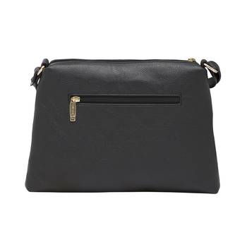 Esbeda Black Color Stripe Pu Synthetic Material Slingbag For Women 9