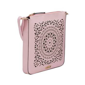 Esbeda Pink Cutwork Pu Synthetic Material Slingbag For Women 4