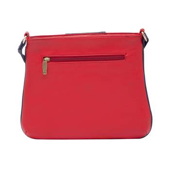 Esbeda Red Color Solid Pu Synthetic Material Slingbag For Women 12
