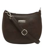 Esbeda Dark Brown Color Solid Pu Synthetic Material Slingbag For Women