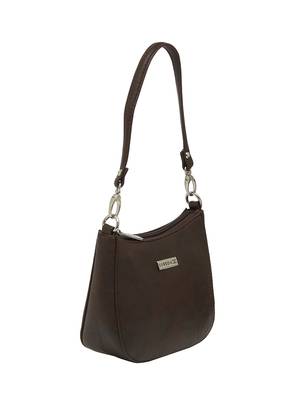 Esbeda Dark Brown Color Solid Pu Synthetic Material Slingbag For Women 4