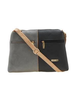 Esbeda Black Color Solid Pu Synthetic Material Slingbag For Women 1