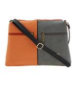 Esbeda Orange Color Solid Pu Synthetic Material Slingbag For Women