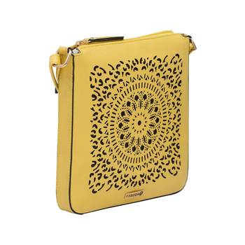 Esbeda Yellow Cutwork Pu Synthetic Material Slingbag For Women 8