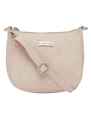 Esbeda Pink Color Solid Pu Synthetic Material Slingbag For Women 2