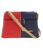Esbeda Red Color Solid Pu Synthetic Material Slingbag For Women