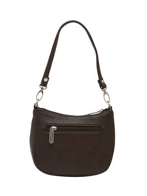 Esbeda Dark Brown Color Solid Pu Synthetic Material Slingbag For Women 9