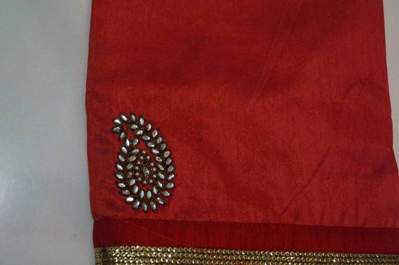 Gota and kudan work saree