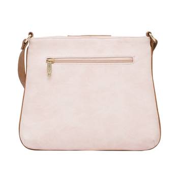 Esbeda Pink Color Stripe Pu Synthetic Material Slingbag For Women 12