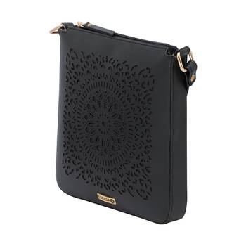 Esbeda Black Cutwork Pu Synthetic Material Slingbag For Women 10