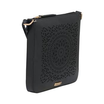 Esbeda Black Cutwork Pu Synthetic Material Slingbag For Women 11