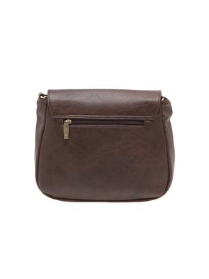 Esbeda Dark Brown Solid Pu Synthetic Material Slingbag For Women 9