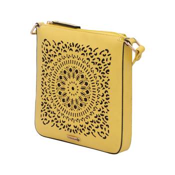 Esbeda Yellow Cutwork Pu Synthetic Material Slingbag For Women 10