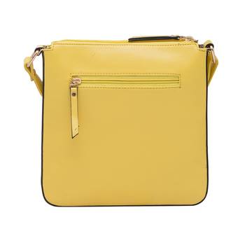 Esbeda Yellow Cutwork Pu Synthetic Material Slingbag For Women 12