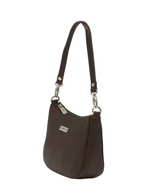 Esbeda Dark Brown Color Solid Pu Synthetic Material Slingbag For Women 11
