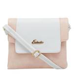 Esbeda Pink Solid Pu Synthetic Material Slingbag For Women