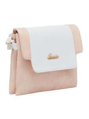 Esbeda Pink Solid Pu Synthetic Material Slingbag For Women 4
