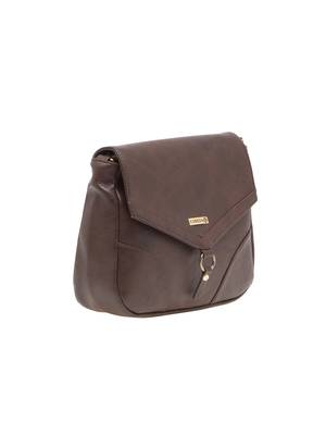 Esbeda Dark Brown Solid Pu Synthetic Material Slingbag For Women 10