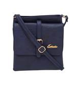 Esbeda Blue Solid Pu Synthetic Material Slingbag For Women