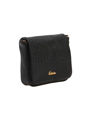 Esbeda Black Textured Pu Synthetic Material Slingbag For Women 11