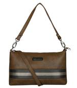 Esbeda Drymilk Brown PU Synthetic Slingbag For Women