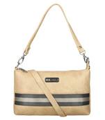 Esbeda Drymilk Beige PU Synthetic Slingbag For Women