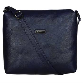 Esbeda Solid Dark Blue PU Synthetic Slingbag For Women's 1