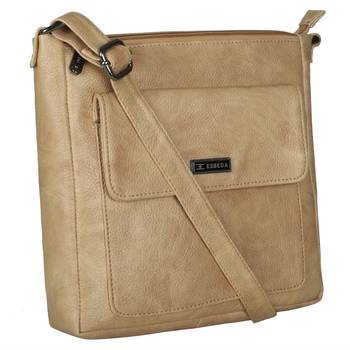 Esbeda Drymilk Beige PU Synthetic Slingbag For Women's 3