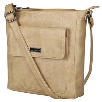 Esbeda Drymilk Beige PU Synthetic Slingbag For Women's 6