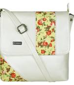 Esbeda Cream Color PU Synthetic Material Spring Sapphire Slingbag For Womens