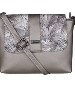 Esbeda Grey Color PU Synthetic Material Autumn Grey Slingbag For Womens