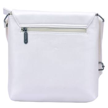 Esbeda Off-white Color Medium Size Floral Metallic Slingbag 9