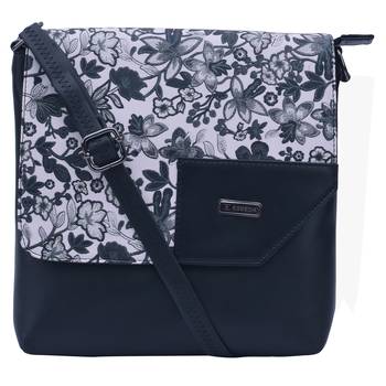 Esbeda Black Color Medium Size Floral Pattern Slingbag 1