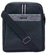 Esbeda Black Color Medium Size Drymilk Stripe Slingbag for Men's