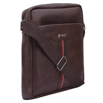 Esbeda Brown Color Medium Size Drymilk Stripe Slingbag 4