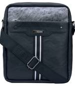 Esbeda Black Color Medium Size Croco Stripe Slingbag