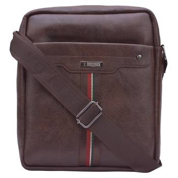 Esbeda Brown Color Medium Size Drymilk Stripe Slingbag 3