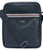 Esbeda Black Color Medium Size Drymilk Stripe Slingbag