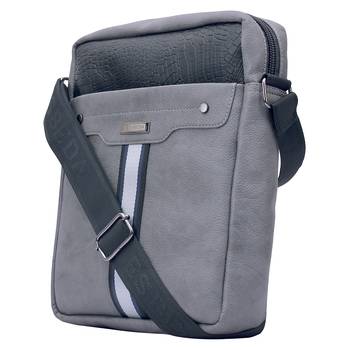 Esbeda Grey Color Medium Size Croco Stripe Slingbag 11