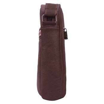 Esbeda Brown Color Medium Size Drymilk Stripe Slingbag for men's 10