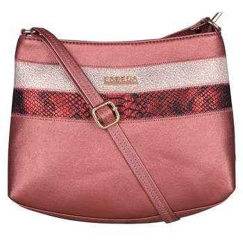 Esbeda Maroon Color Medium Size Chunky Glitter Slingbag For Womens 1